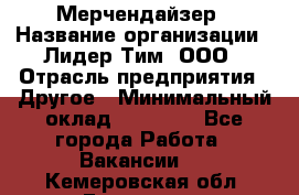 Мерчендайзер › Название организации ­ Лидер Тим, ООО › Отрасль предприятия ­ Другое › Минимальный оклад ­ 20 000 - Все города Работа » Вакансии   . Кемеровская обл.,Гурьевск г.